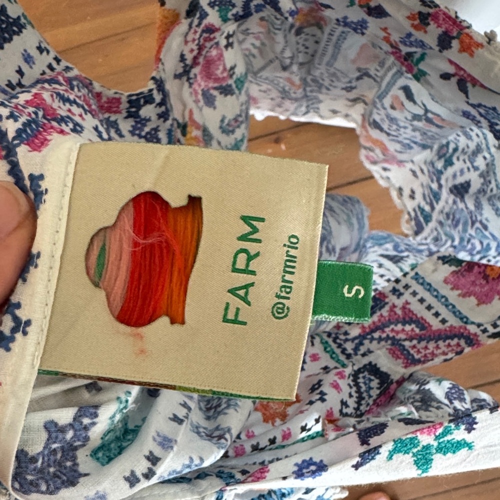 FARM Rio White Floral Patchwork Ruffled Camisole - Picture 3 of 3